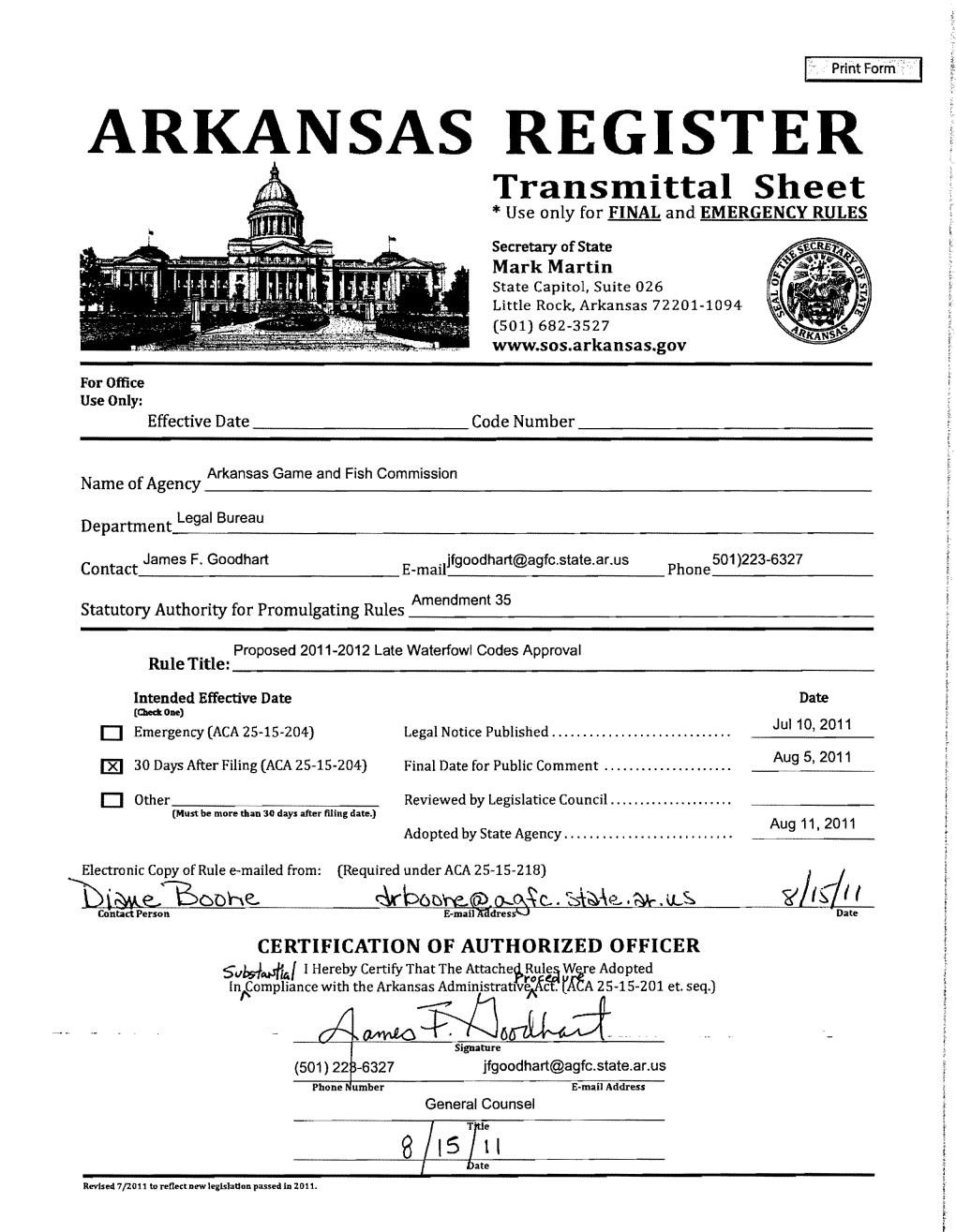 Arkansas Register