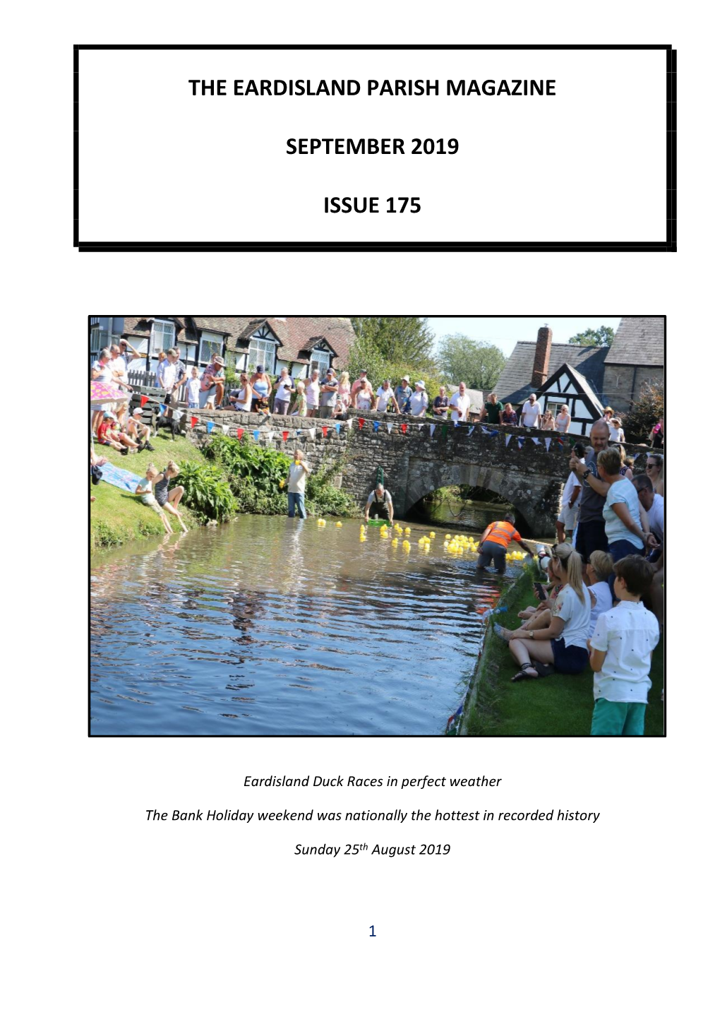 The Eardisland Parish Magazine September 2019