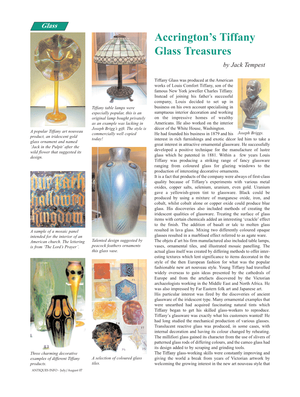 Accrington's Tiffany Glass Treasures