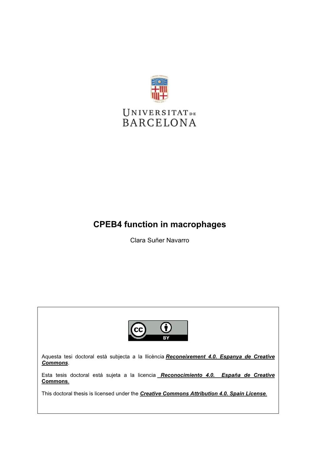 CPEB4 Function in Macrophages