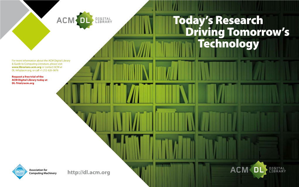 ACM Digital Library Brochure (Booklet)