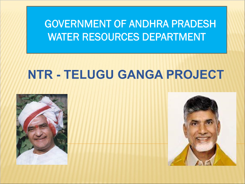 Telugu Ganga Project Objective