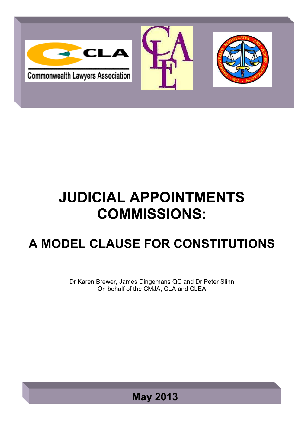 Judicial Appointments Commissions: a Model Clause for Constitutions