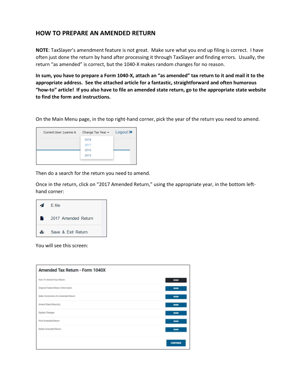 How to Prepare an Amended Return