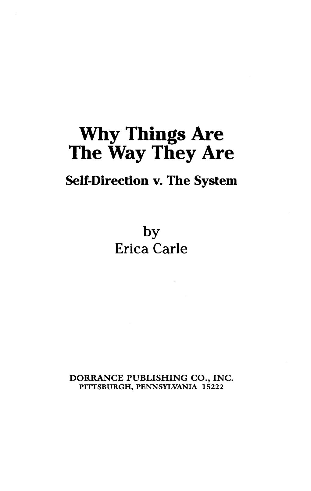 Download Why Things Are the Way They Are-Erica Carle-Self