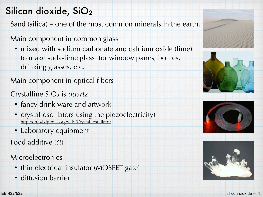 Silicon Dioxide, Sio2 Sand (Silica) – One of the Most Common Minerals in the Earth