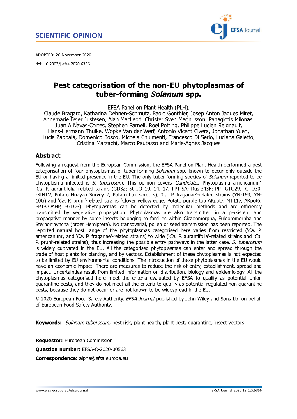 EU Phytoplasmas of Tuber&#X02010