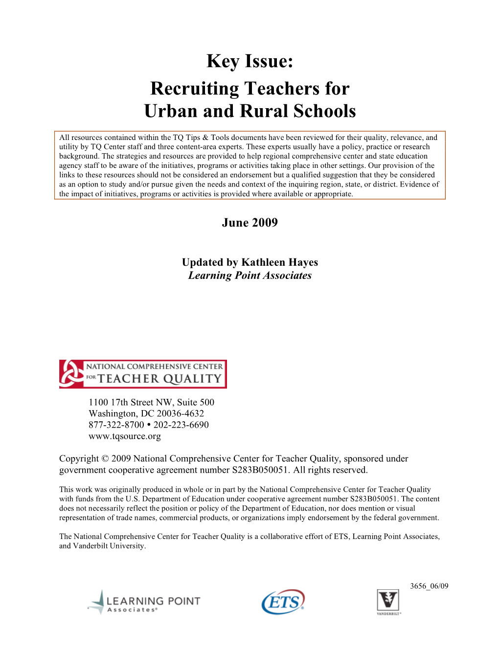 Key Issue on Recruiting Urban and Rural Teachers-Ed2