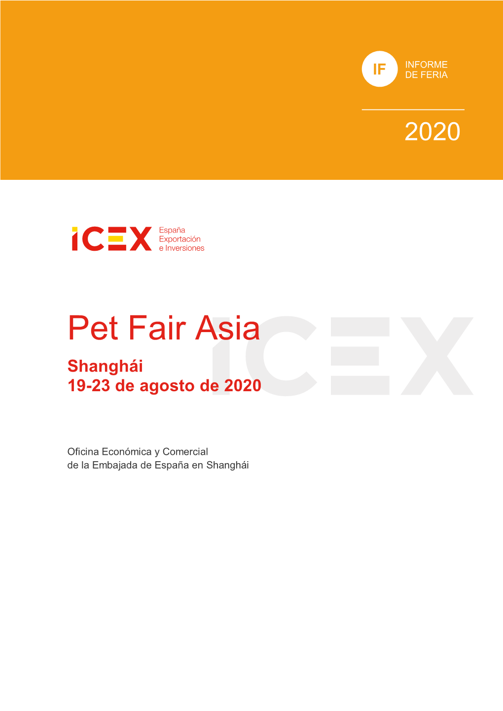 Pet Fair Asia Shanghái 19-23 De Agosto De 2020