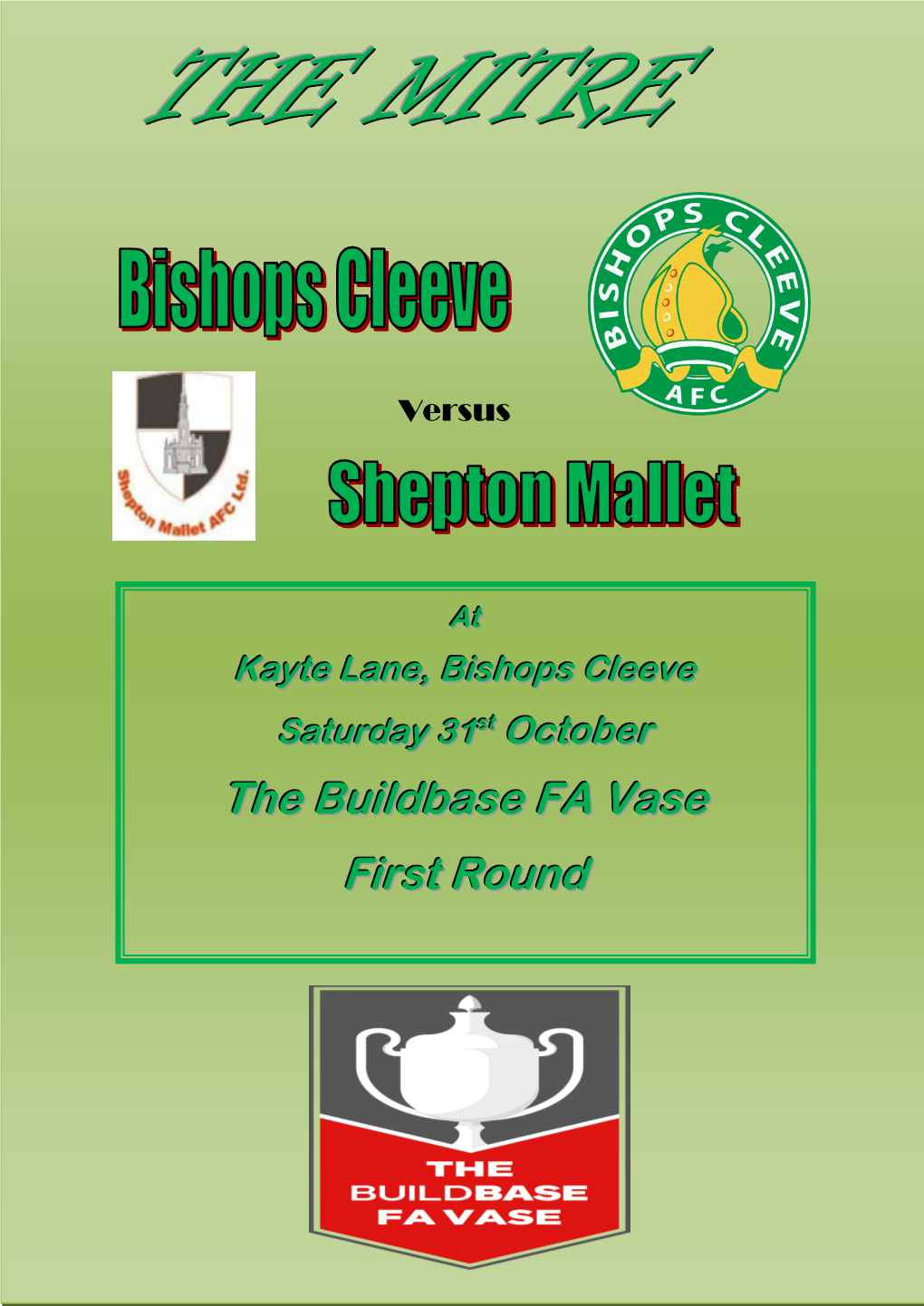 The Buildbase FA Vase First Round