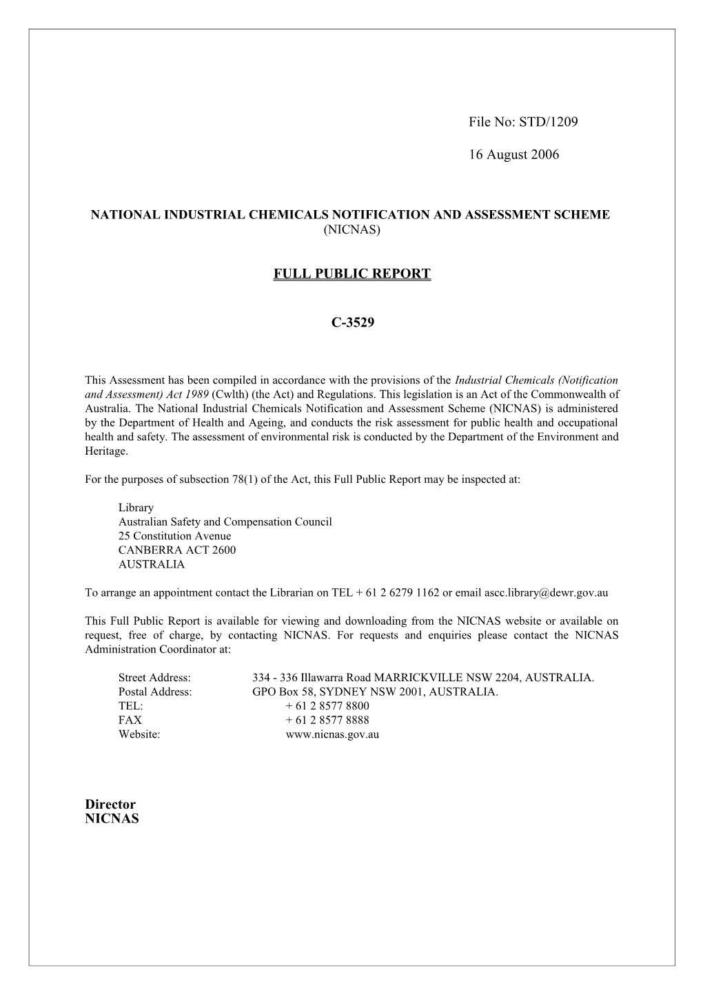 National Industrial Chemicals Notification and Assessment Scheme s57