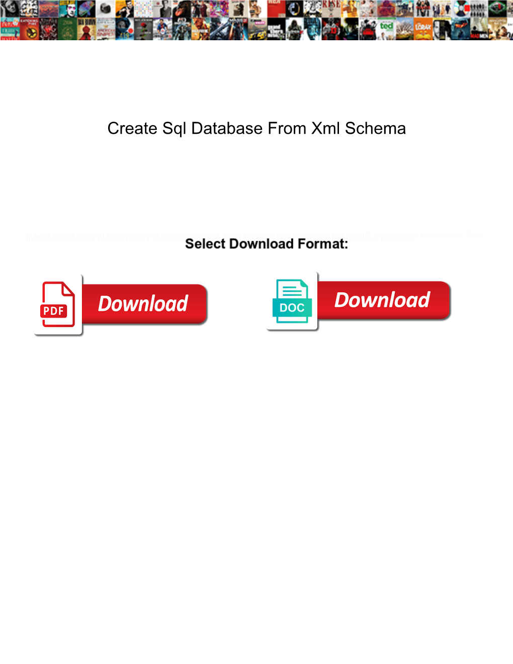 Create Sql Database from Xml Schema