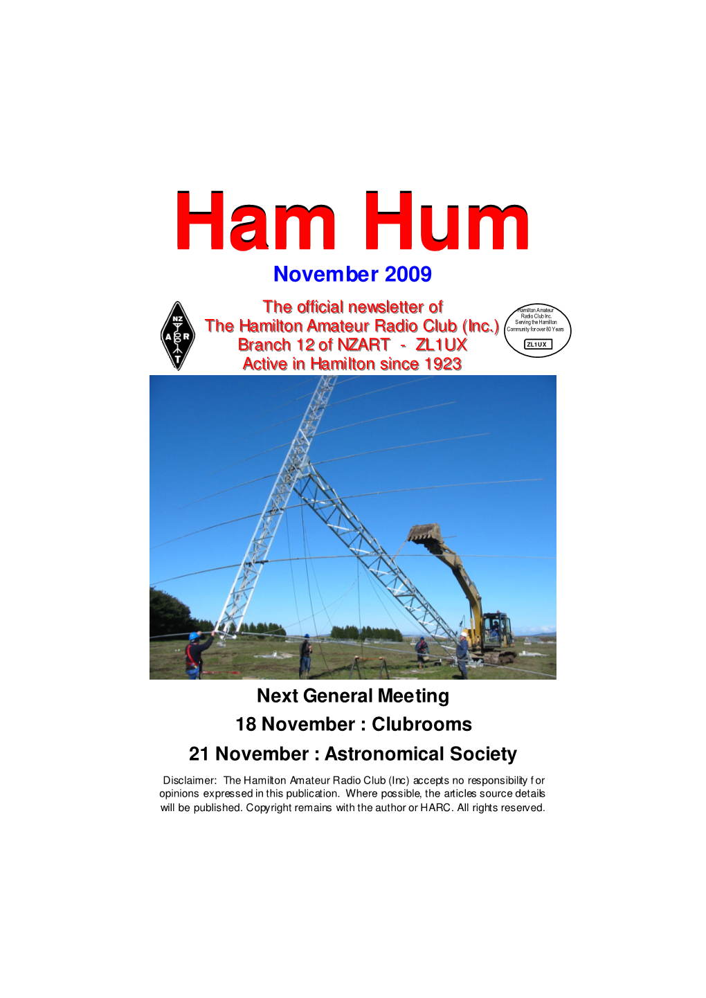 Ham Hum November 09.Pub