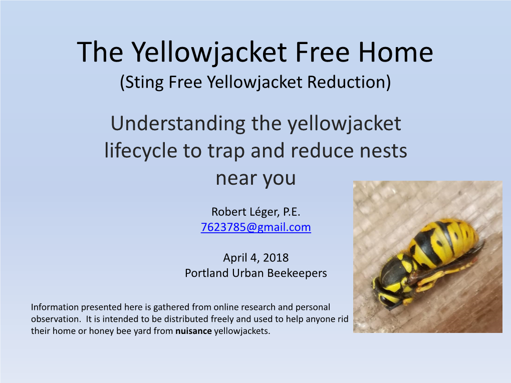 The Yellow Jacket Free Home