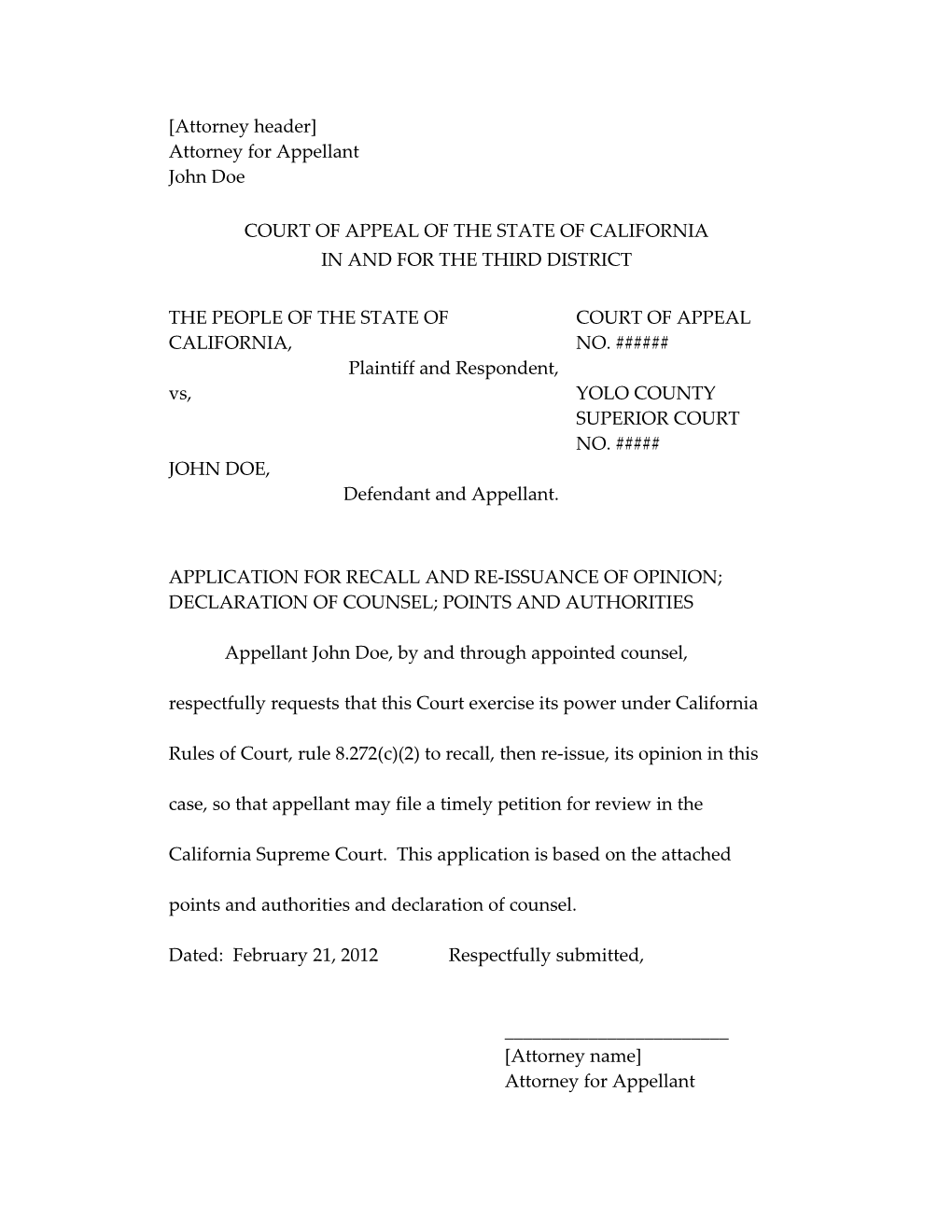 Court of Appeal of the State of California s1