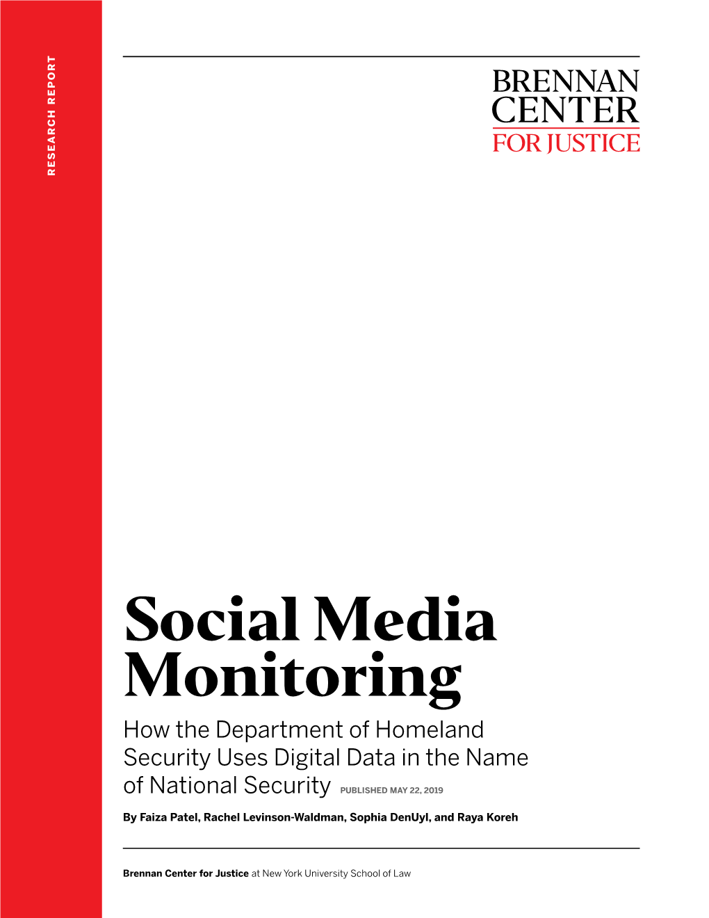 Social Media Monitoring Report