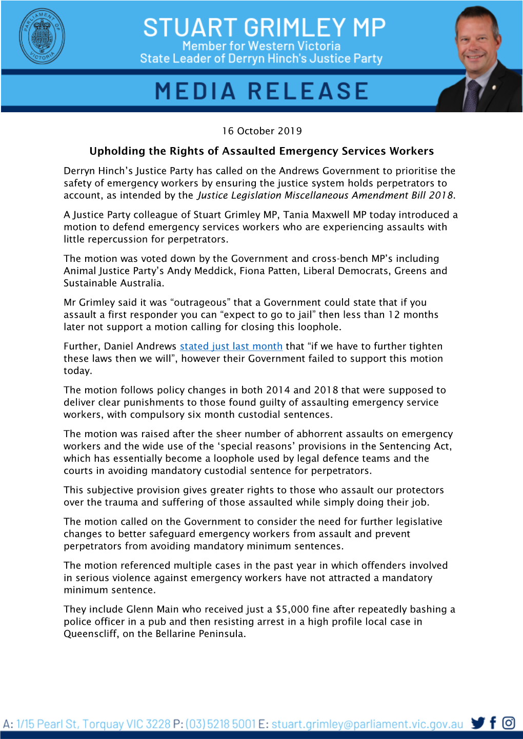 Upholding the Rights of Assaulted Emergency Services Workers