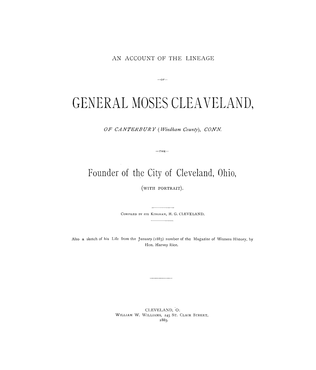 General Moses Cleaveland