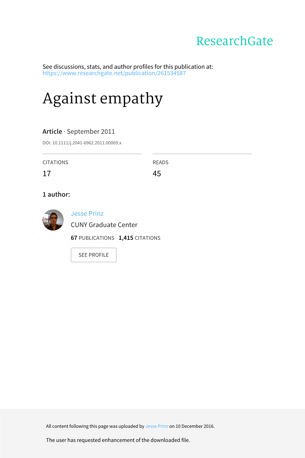 Against Empathy