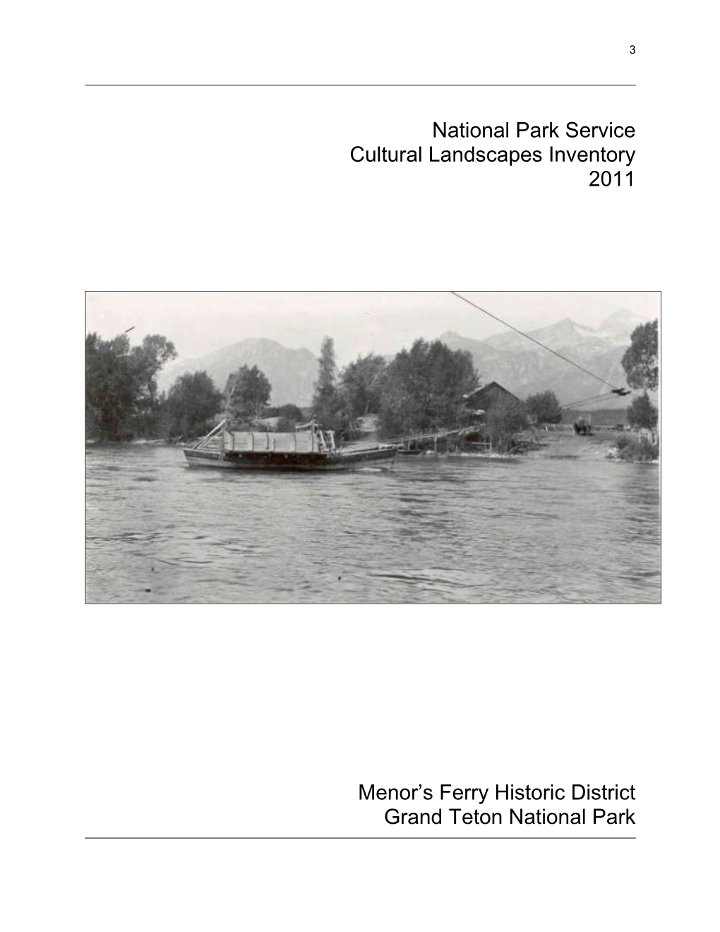 National Park Service Cultural Landscapes Inventory 2011