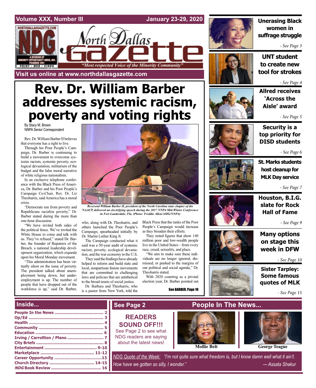 Rev. Dr. William Barber Addresses Systemic Racism, Poverty and Voting