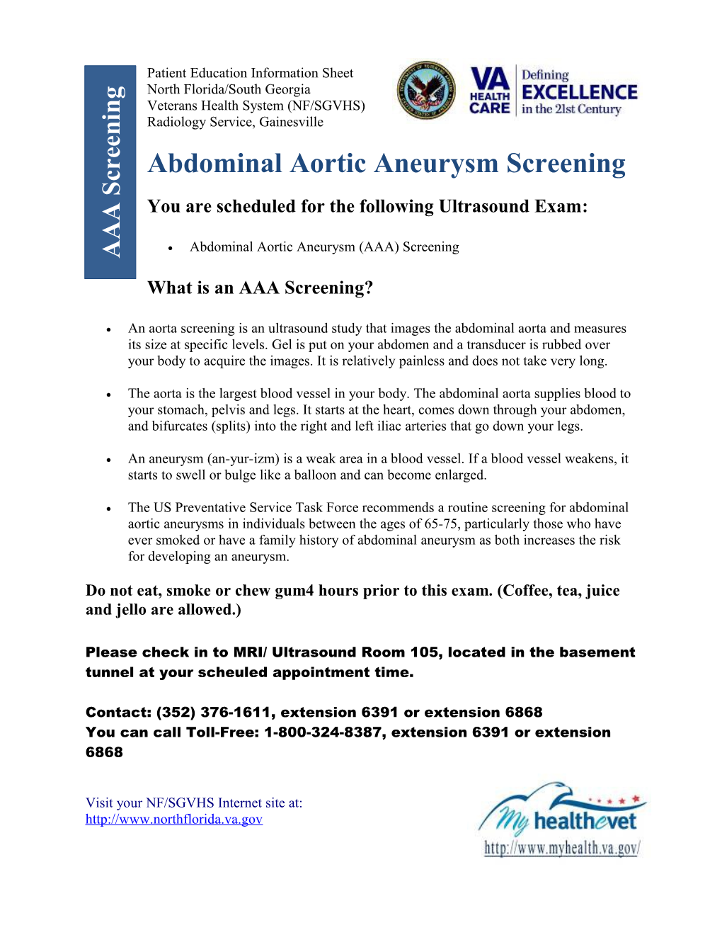 Abdominal Aortic Aneurysm Screening