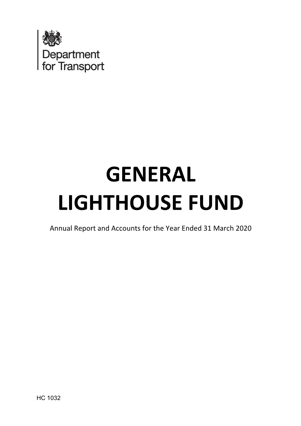 General Lighthouse Fund: Annual Report and Accounts 2020