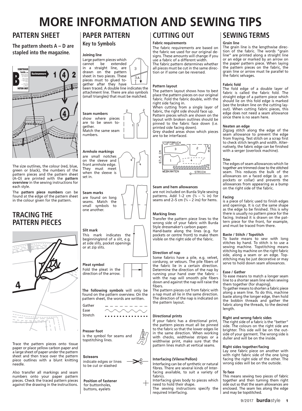 Information and Sewing Tips