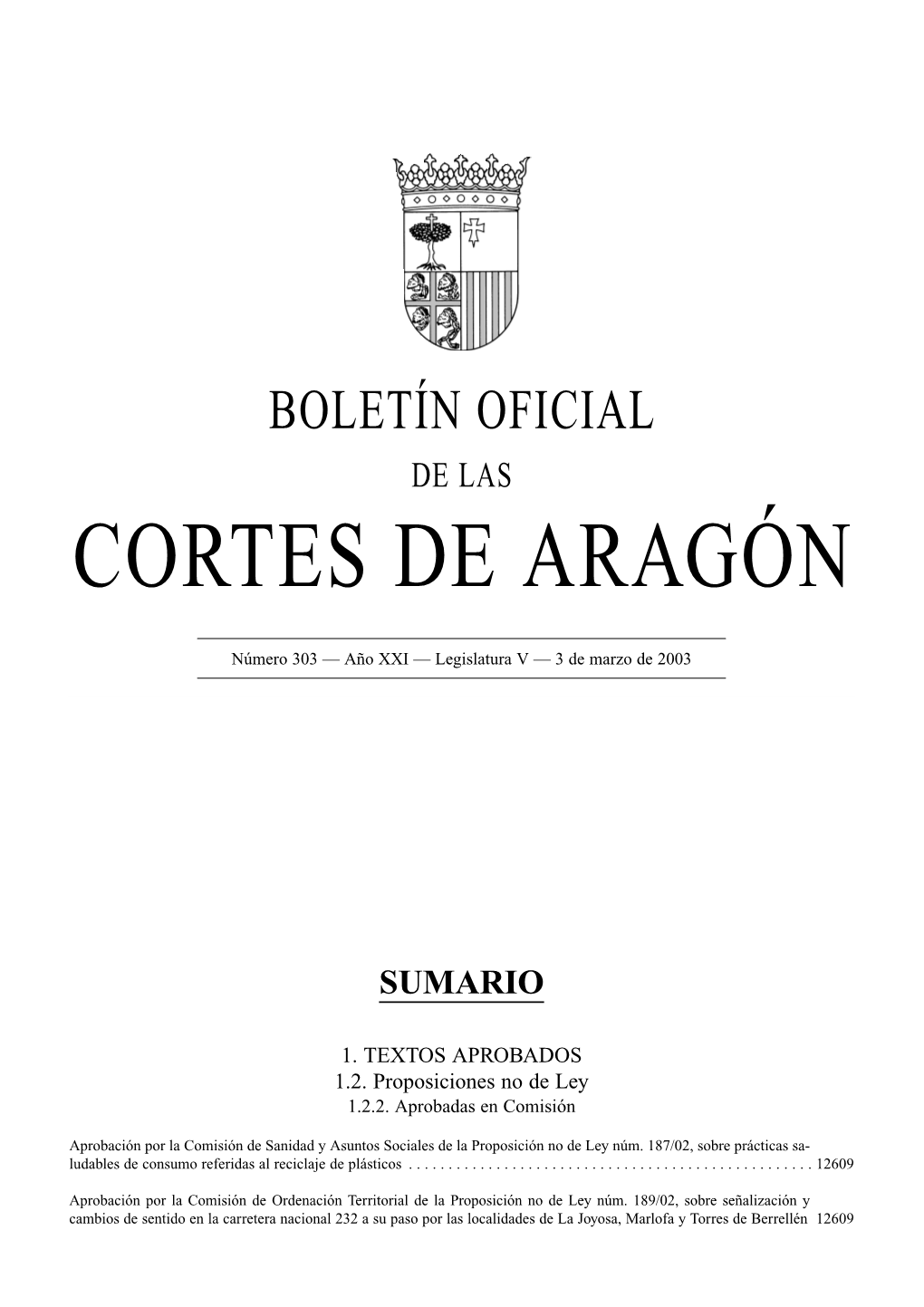 Ción Del Texto Refundido De La Ley Del Presidente Y Del Gobierno De Aragón