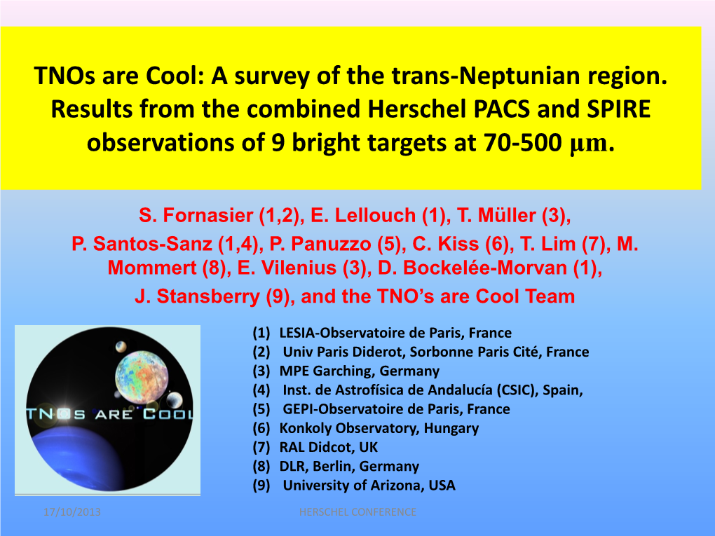 Sub-Millimeter Observations of Centaurs and Tnos from Th