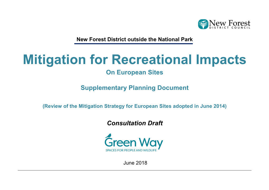 Mitigation for Recreational Impacts Strategy (Draft)