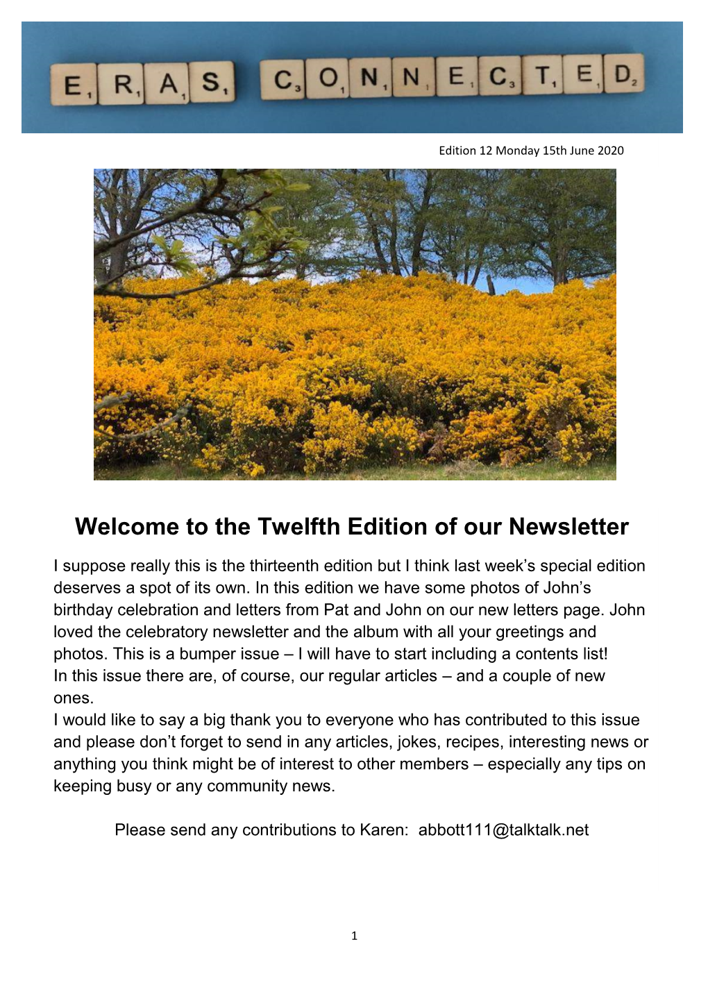 The Twelfth Edition of Our Newsletter