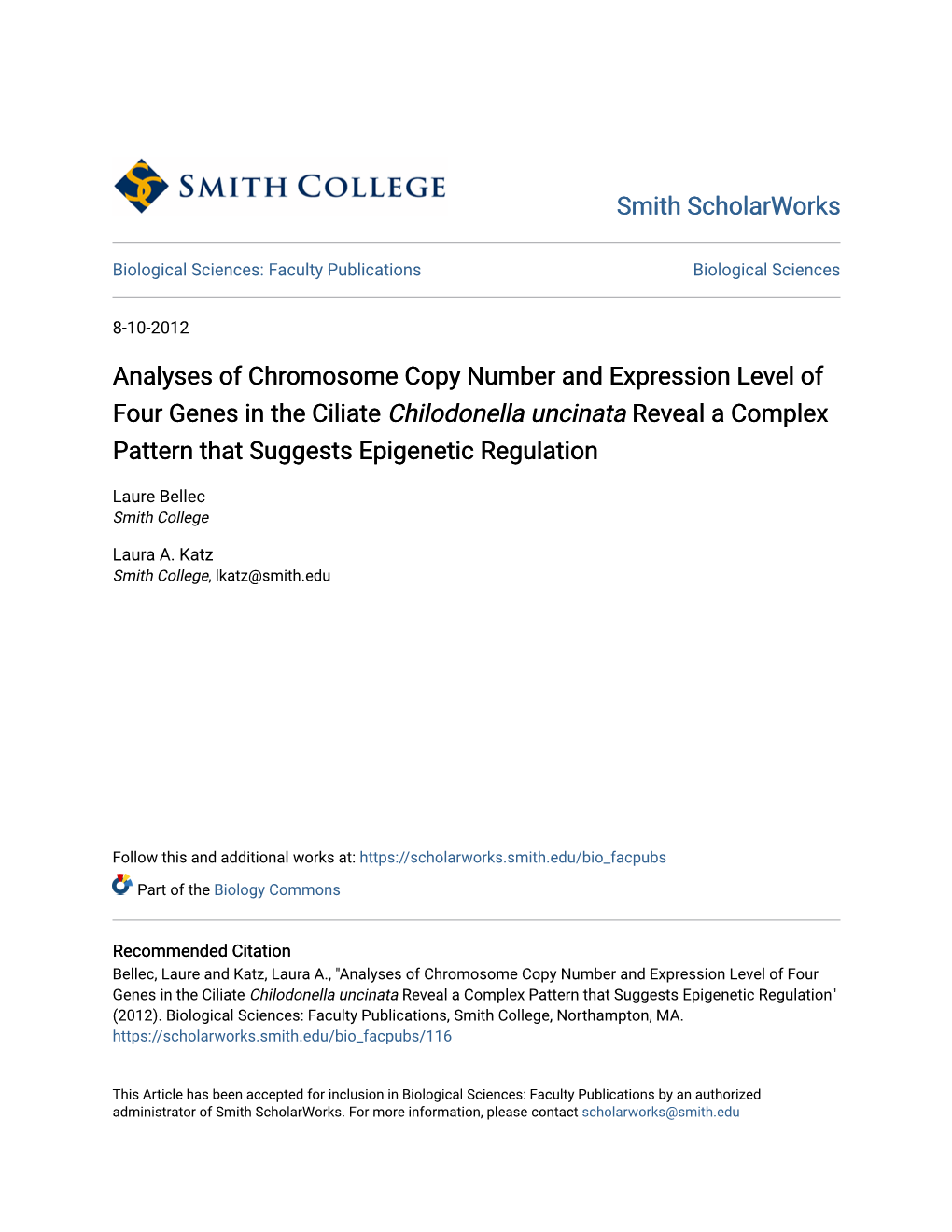 Analyses of Chromosome Copy Number and Expression Level Of