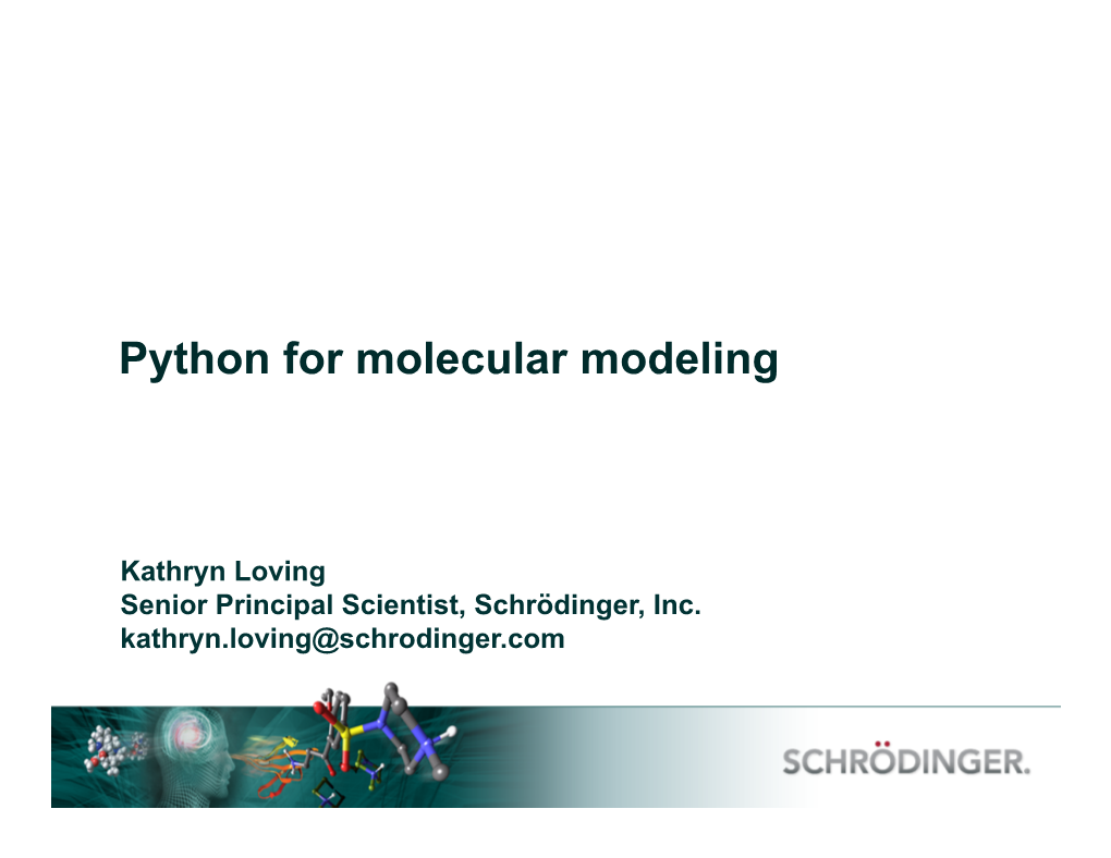 Python for Molecular Modeling