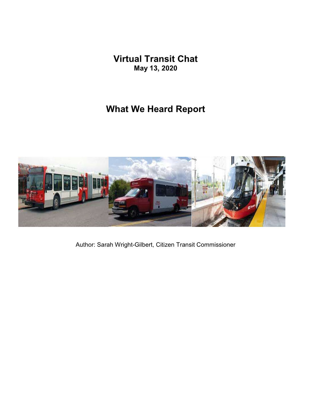Virtual Transit Chat What We Heard Report