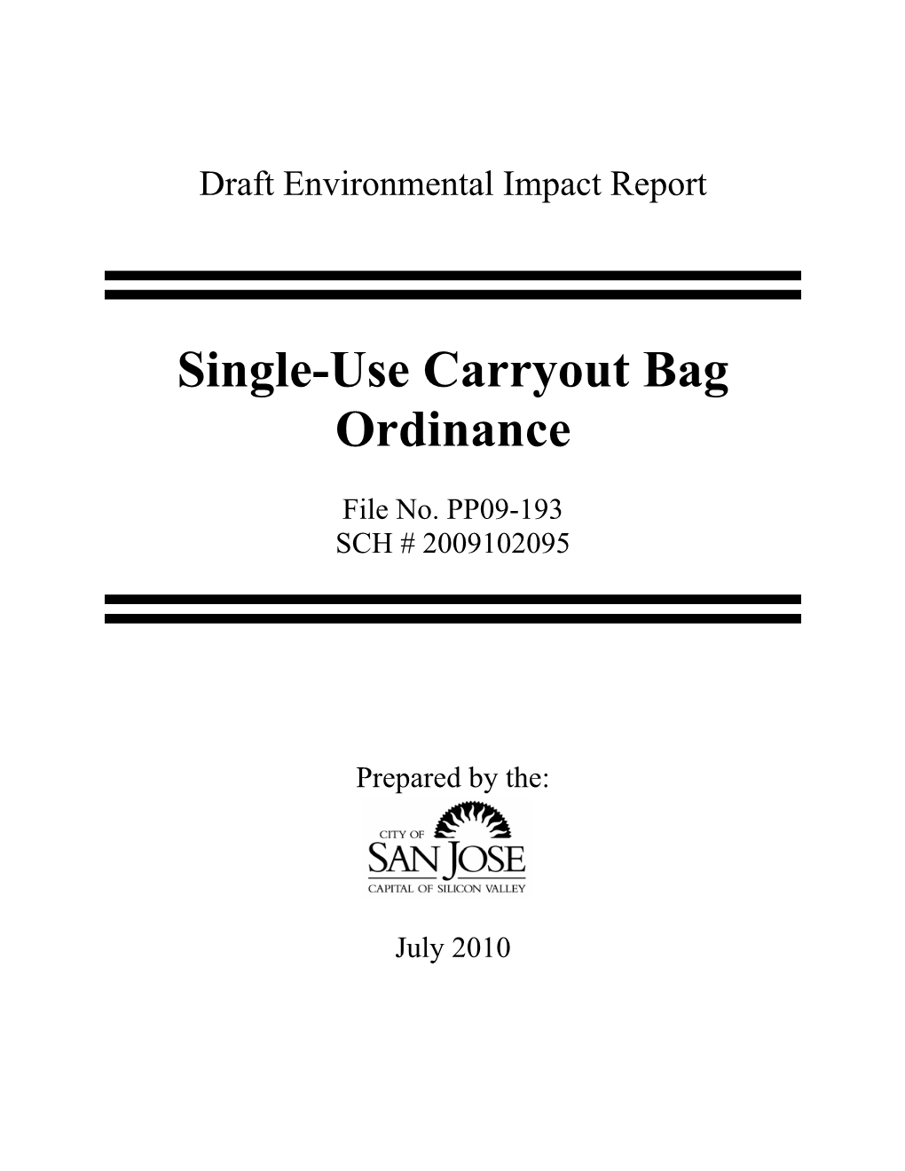 Single-Use Carryout Bag Ordinance