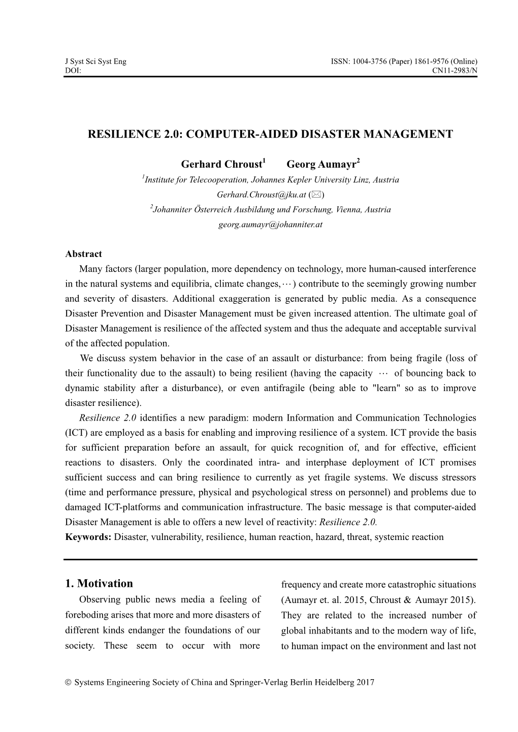 Instruction of Style of Papers Submitted to ICSDS'2002