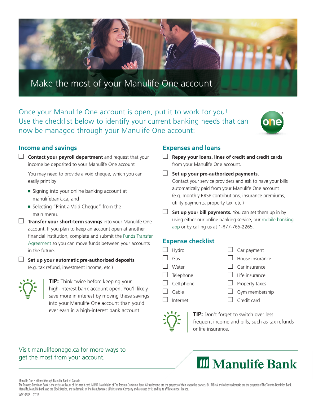 Make the Most of Your Manulife One Account