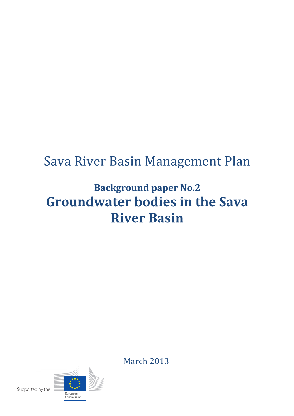 Groundwater Bodies in the Sava River Basin