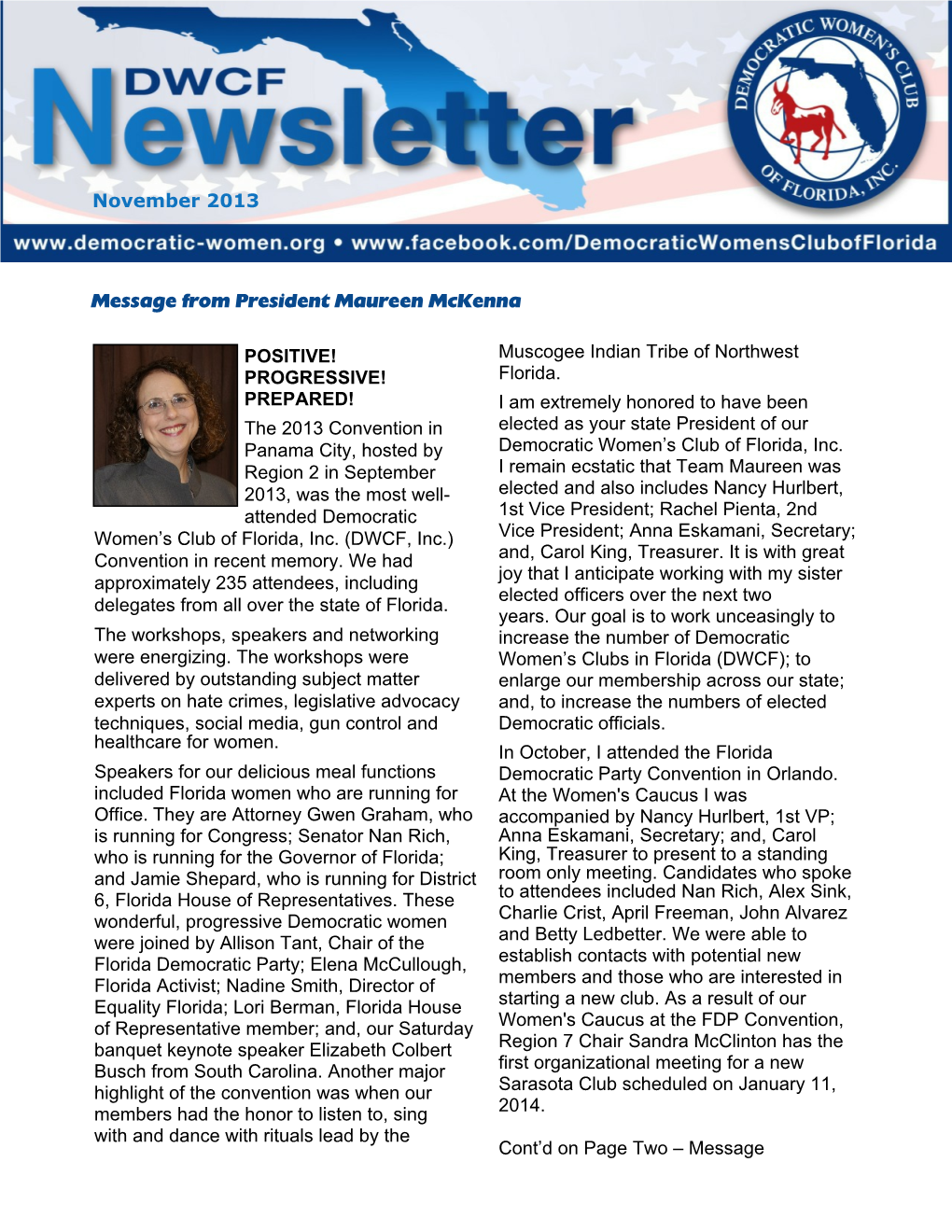 DWCF Newsletter Final for Maureen And