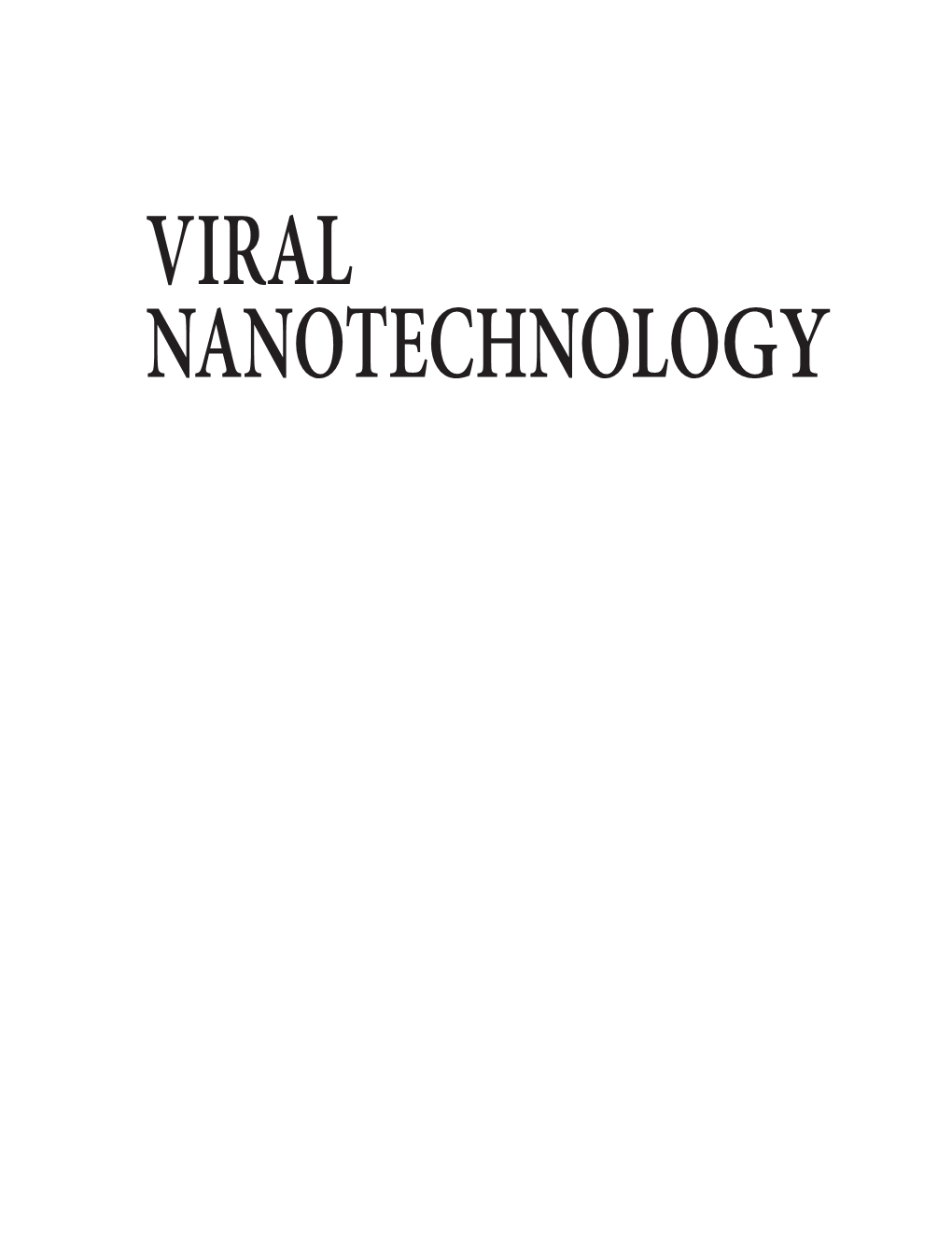 Viral Nanotechnology