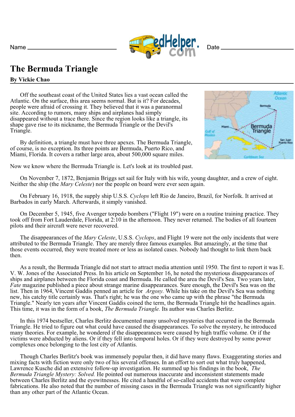 The Bermuda Triangle by Vickie Chao