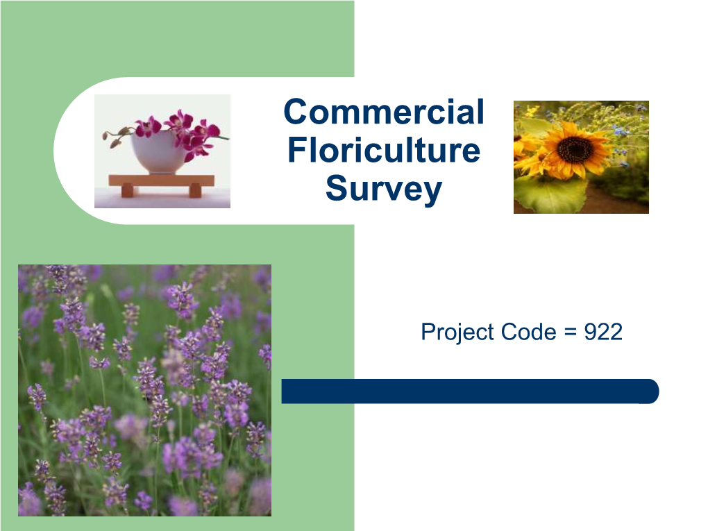 Commercial Floriculture Survey Training