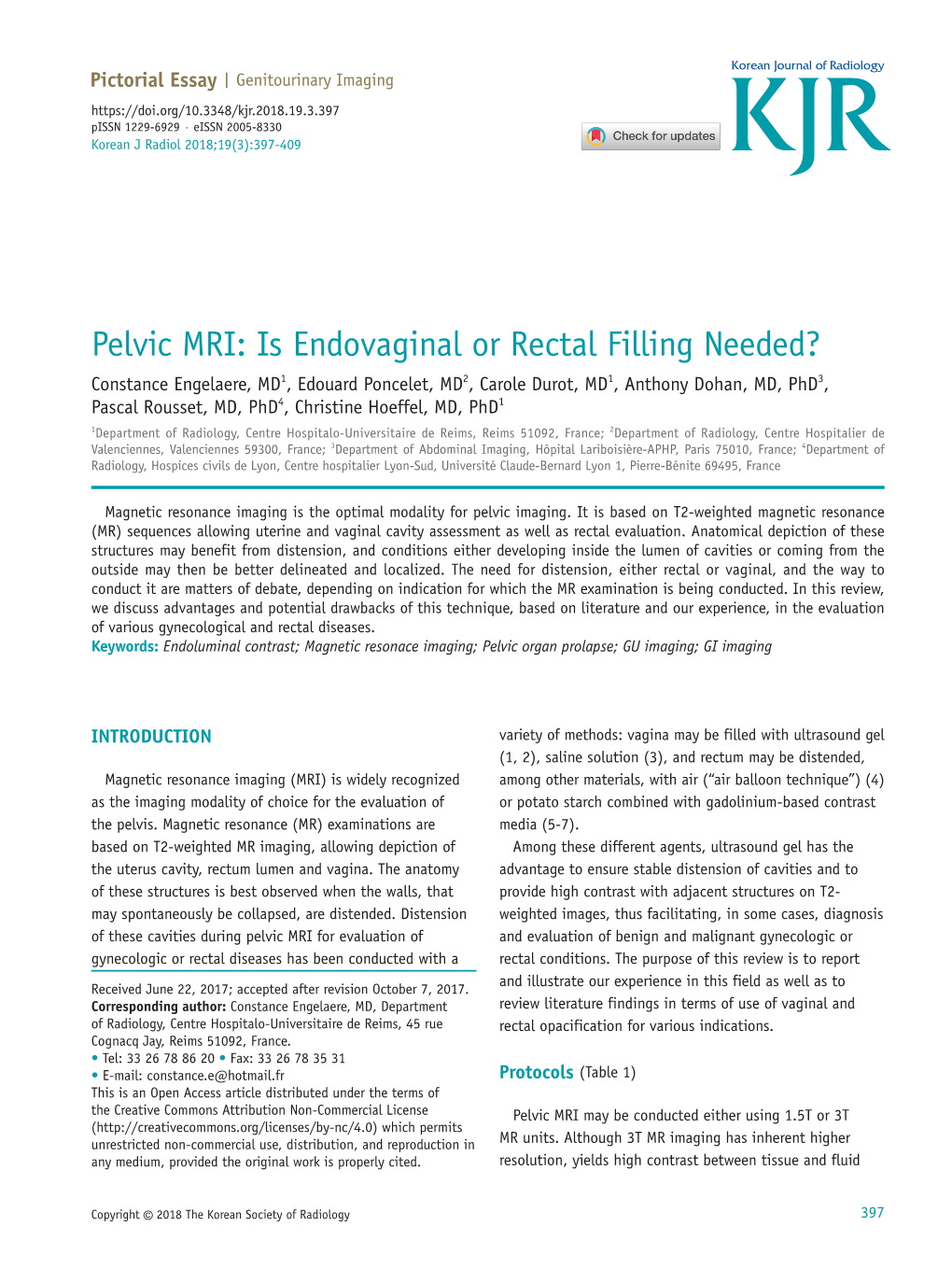 Pelvic MRI: Is Endovaginal Or Rectal Filling Needed?
