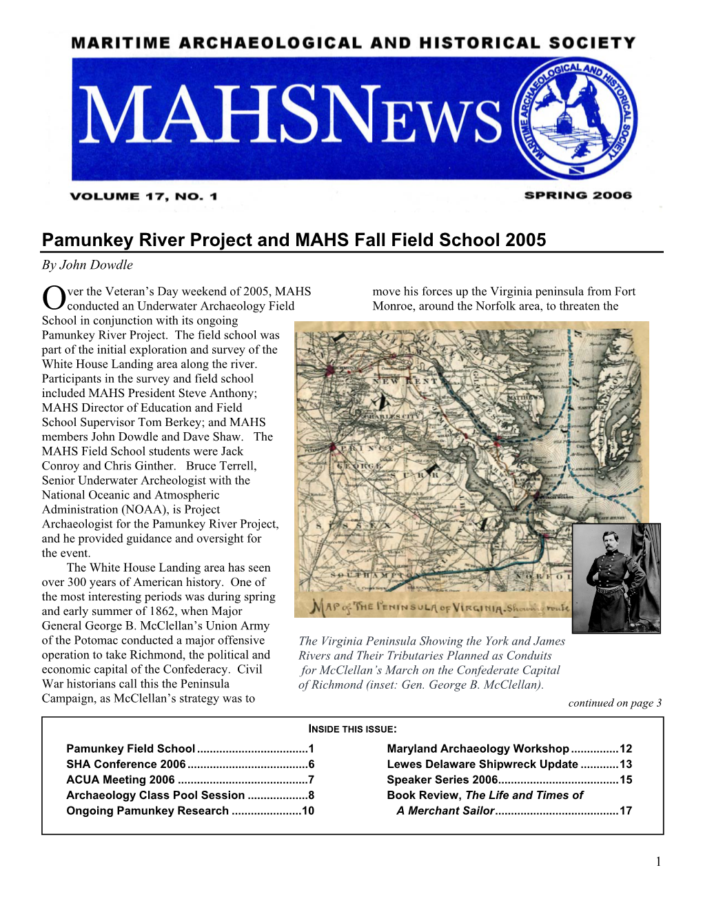 Pamunkey River Project and MAHS Fall Field School 2005 by John Dowdle