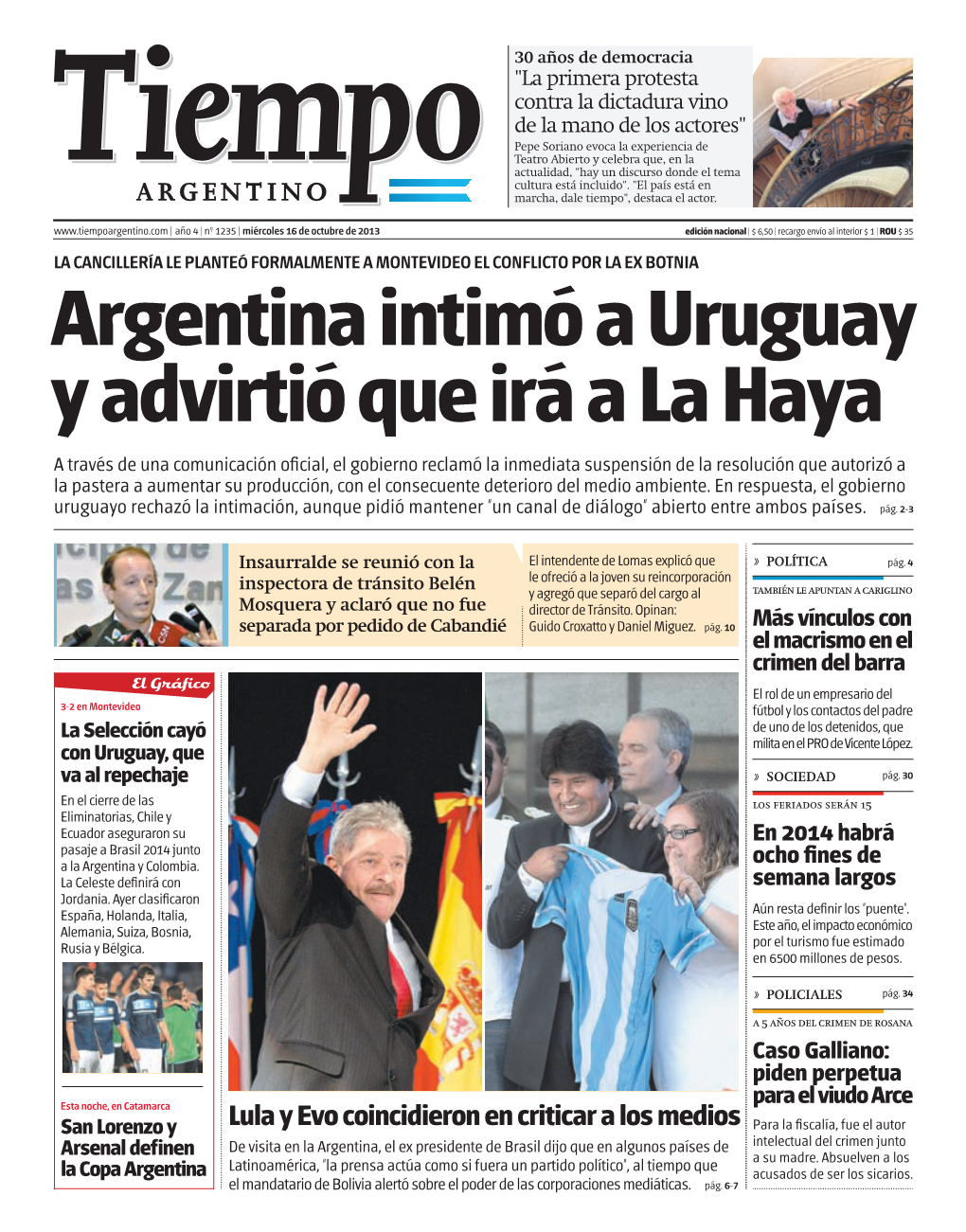 Argentina Intimó a Uruguay Y Advirtió Que Irá a La Haya
