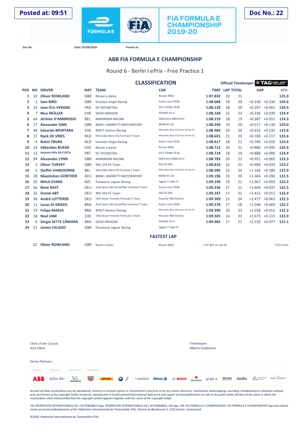 Berlin I Eprix - Free Practice 1