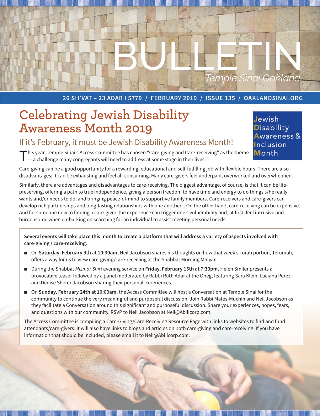 Celebrating Jewish Disability Awareness Month 2019