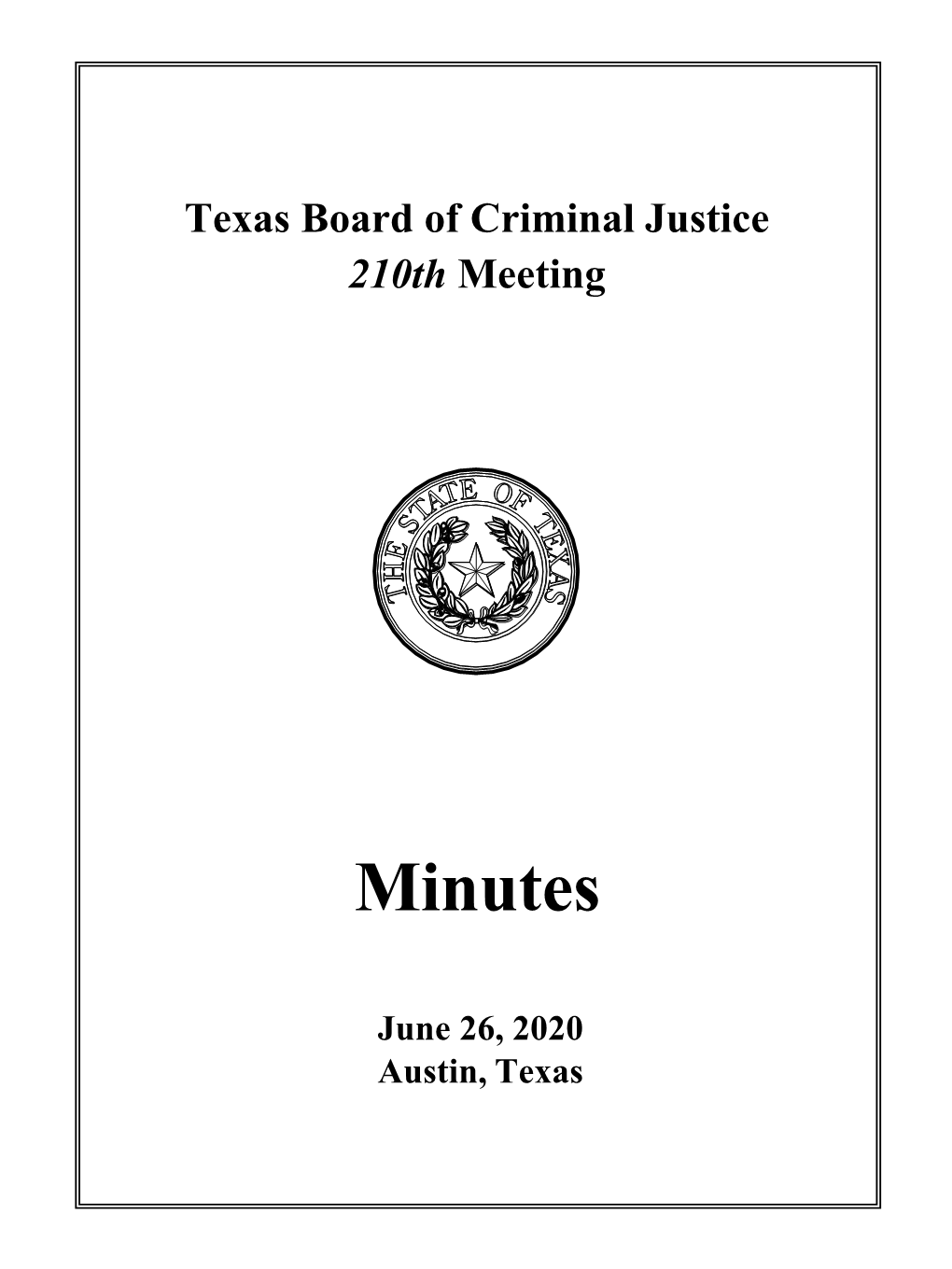 TBCJ Meeting Minutes June 2020