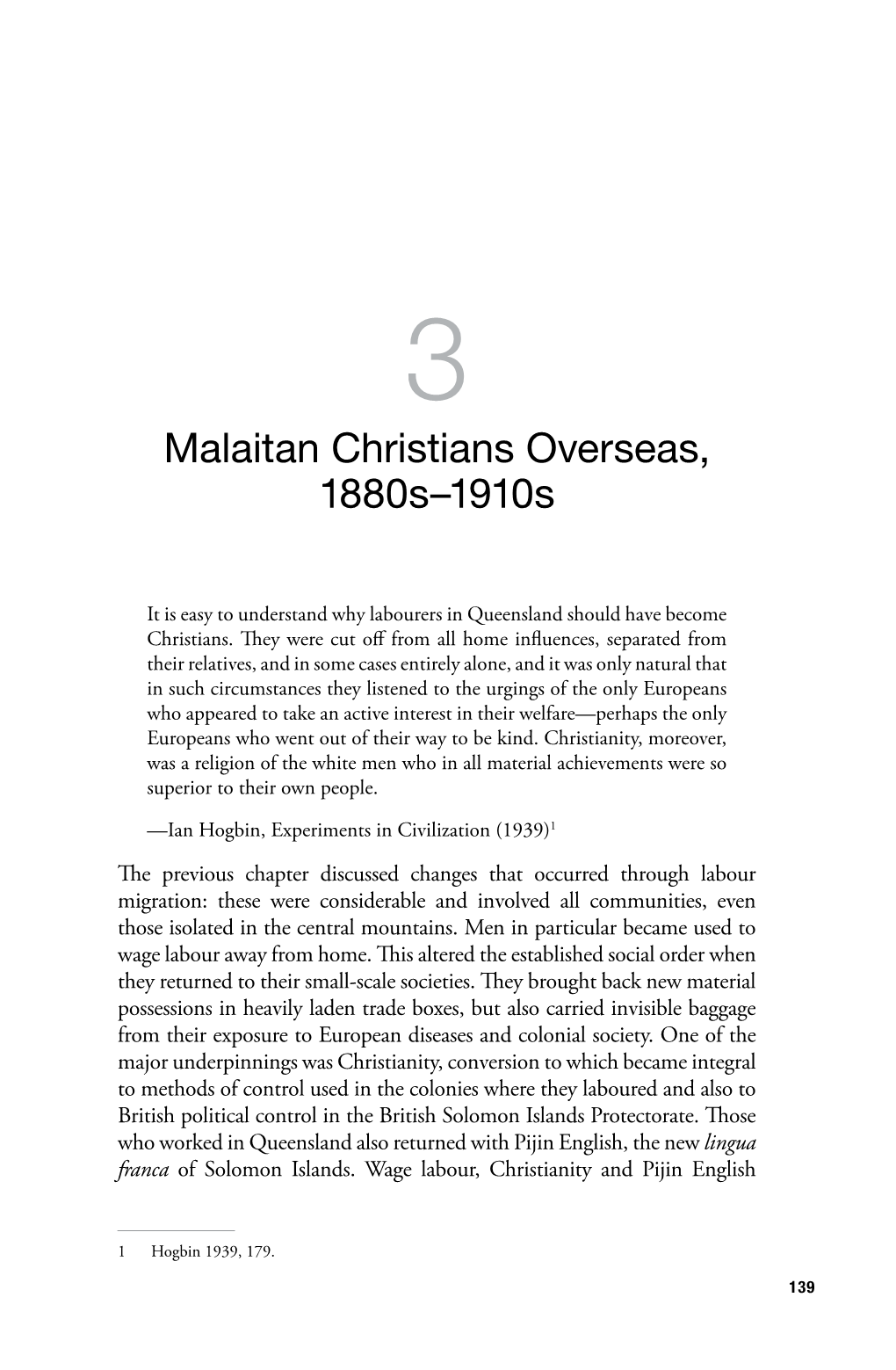 Malaitan Christians Overseas, 1880S–1910S
